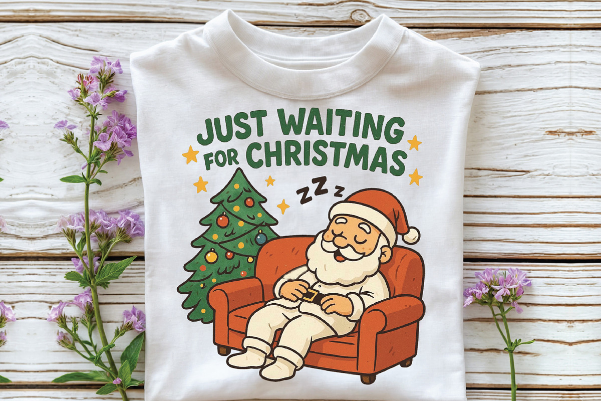 Just Waiting For Christmas Santa PNG, an Illustration by CraftArtStudio (Photo 2 of 4)