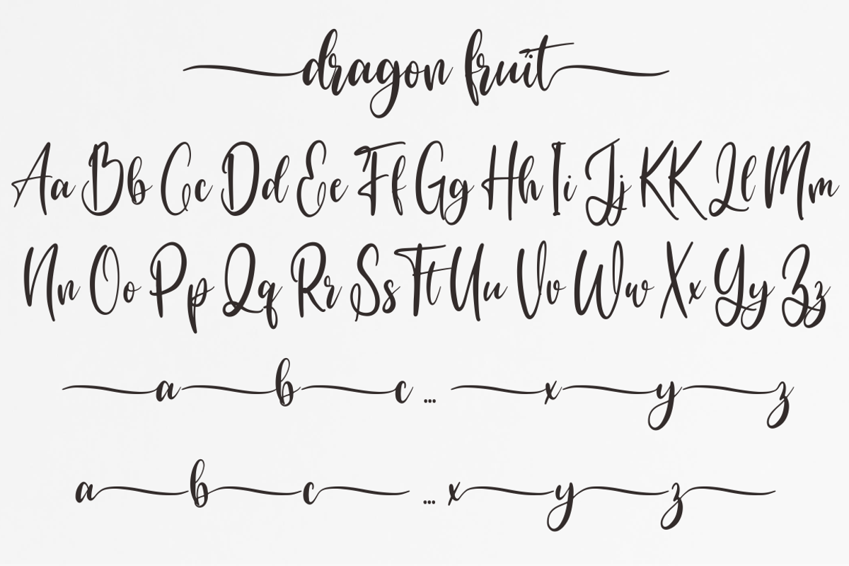 dragon fruit, a Script Font by N (Photo 7 of 8)