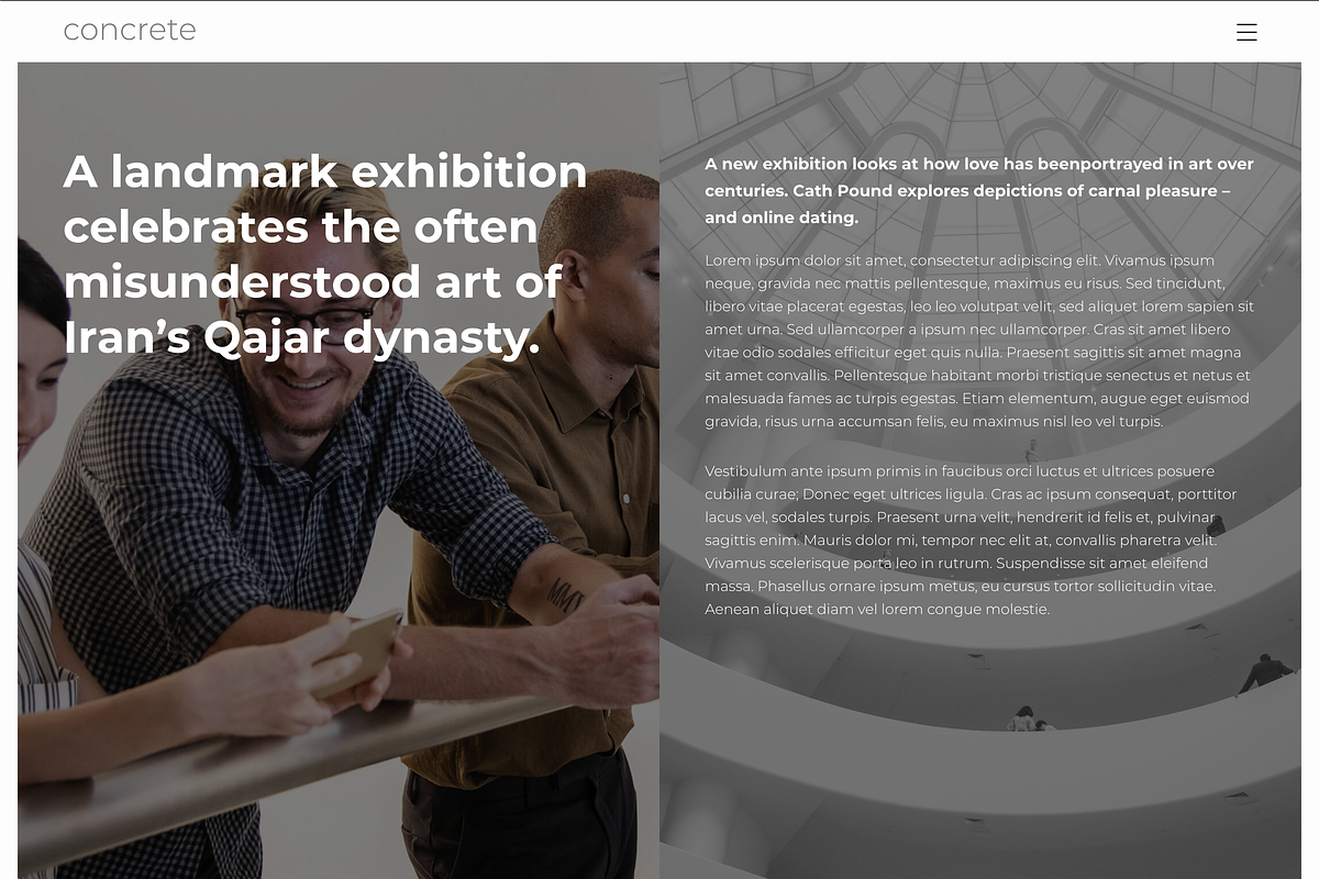 Concrete. Minimalistic HTML Template, a HTML Template by Fastredesign (Photo 2 of 8)
