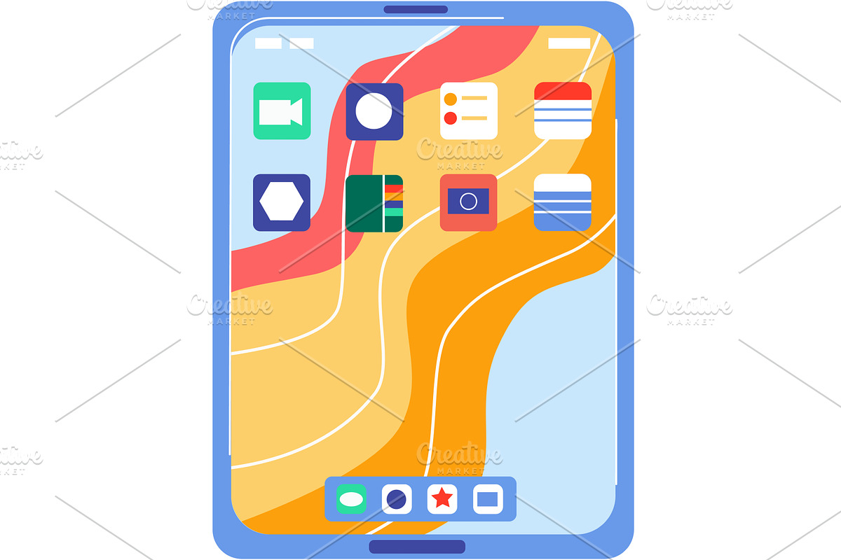 Digital mobile tablet vector, a Technology Illustration by vectorpointstudio