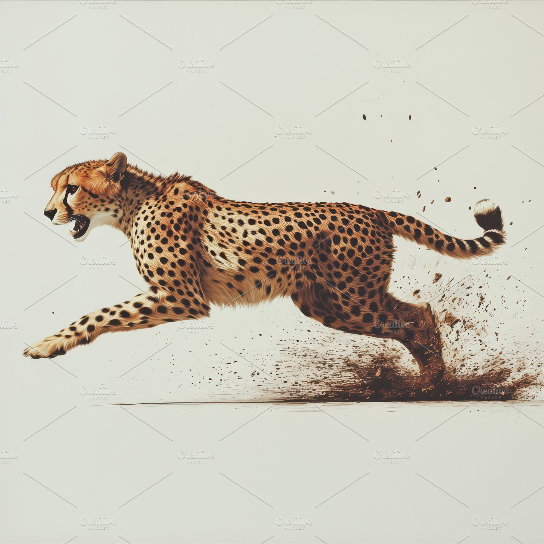 Cheetah in motion powerful sprint ac, an Animal Photo by Pixeness