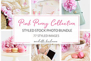 Pink peony stock photo bundle containing pink, peony, and fowers, a Business Photo by Savvy Stock Shop (Thumbnail 1 of 16)
