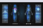 Human body HUD interface, a Technology Illustration by Andrew_Derr (Thumbnail 4 of 4)