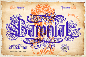 Baronial, a Blackletter Font by Burntilldead