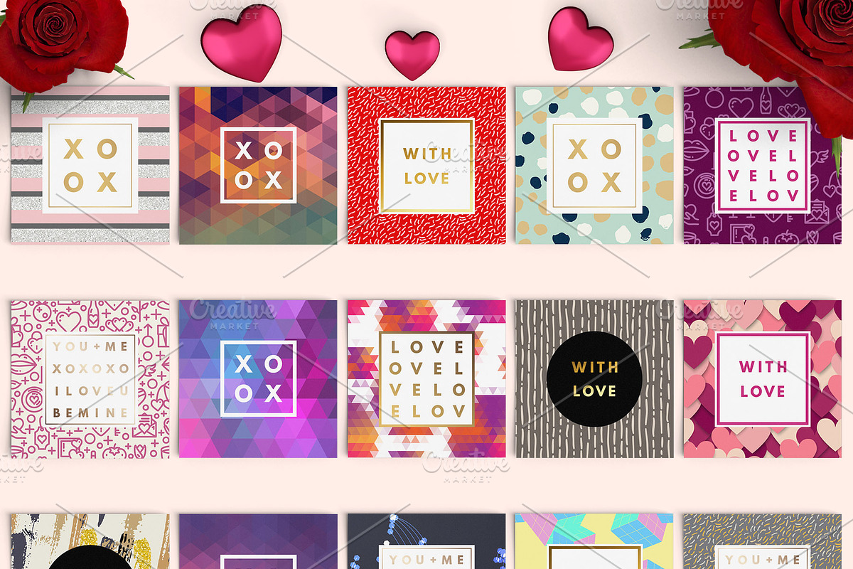 400+ Valentine's Day Cards Pack, a Decorative Illustration by Olha Kostiuk (Photo 3 of 9)