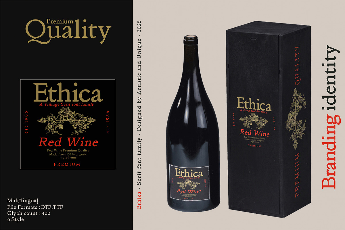 Ethica - Serif font family, a Serif Font by Artistic & Unique (Photo 14 of 15)