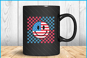 Holiday Groovy USA Smile SVG PNG, an Object Graphic by Creativeusart (Thumbnail 3 of 4)