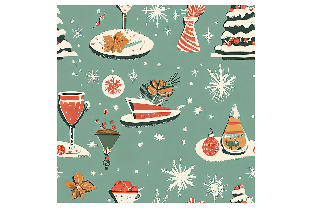 Vintage Holiday 2 Digital Paper, a Pattern Graphic by Chromolume Studio (Photo 9 of 28)