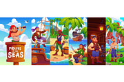 Cartoon pirate characters collage, a Person Illustration by Vector Tradition (Thumbnail 3 of 3)