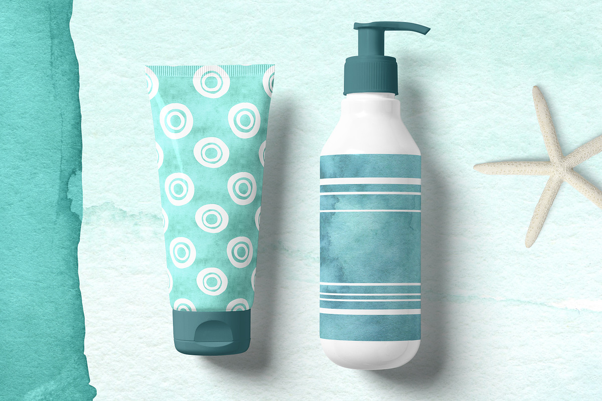 Mint Watercolor Paper Backgrounds, a Texture Graphic by Naty Art (Photo 7 of 9)