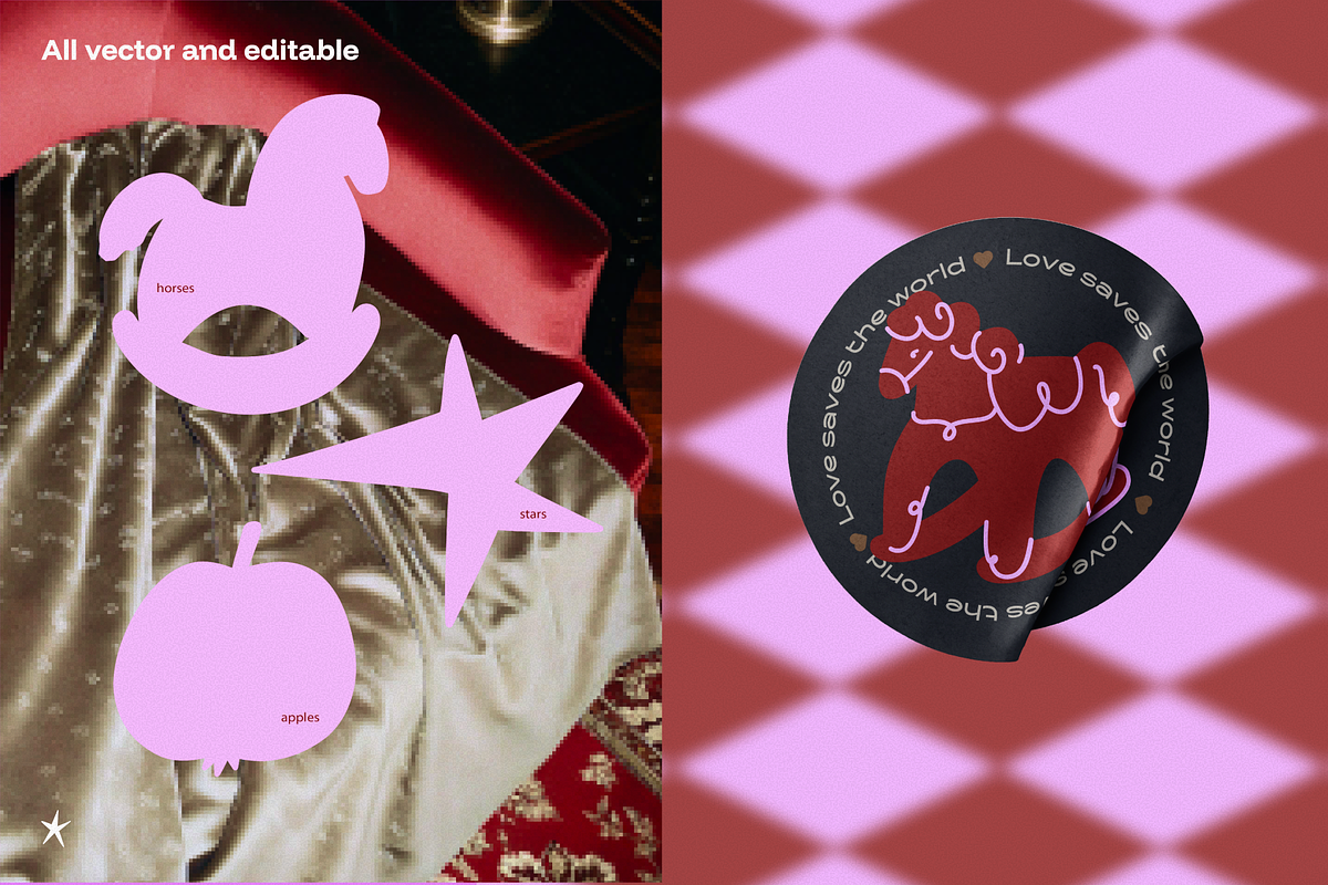 Aesthetic Horses Vector Set, an Object Graphic by My.Ordinarty (Photo 8 of 8)