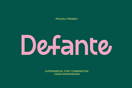 Defante, a Sans Serif Font by Marvadesign