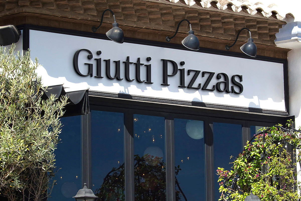 Logo Mockup 3D Sign Restaurant, an Advertising Mockup by Asylab (Photo 1 of 5)