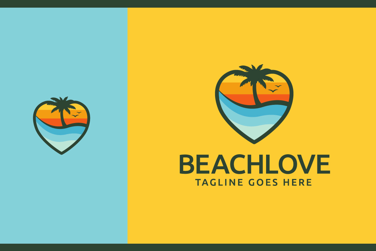 Beach Love Logo Template, a Branding & Logo Template by emotions76 (Photo 3 of 3)