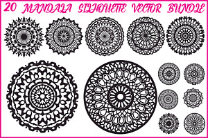 Boho Floral Mandala Vector Pack, an Illustration by Artivon