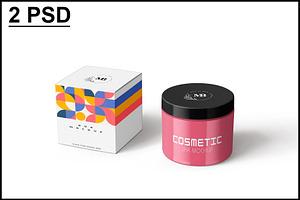 Cosmetic Jar Mockup