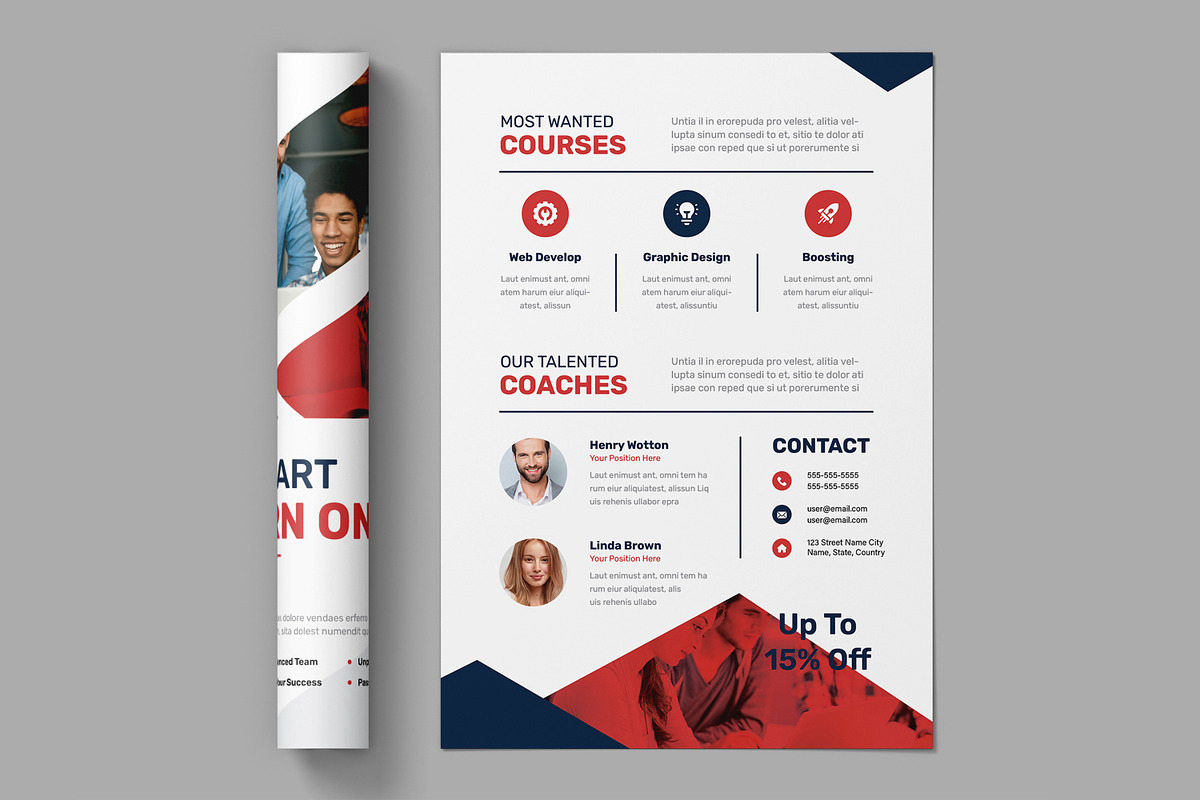 Online Course Educational Flyer, a Flyer Template by ContestDesign (Photo 3 of 3)