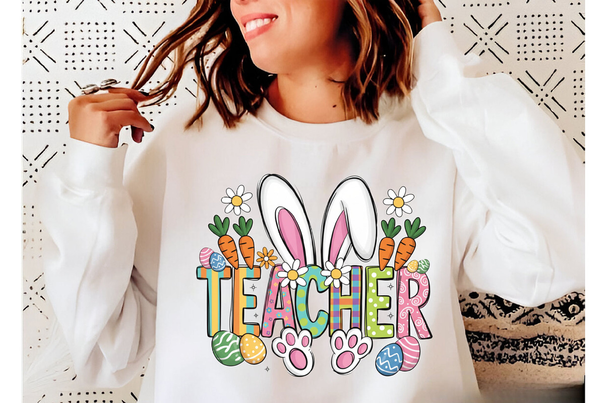 Easter Teacher Png, Happy Easter Png, an Illustration by Designking (Photo 3 of 6)