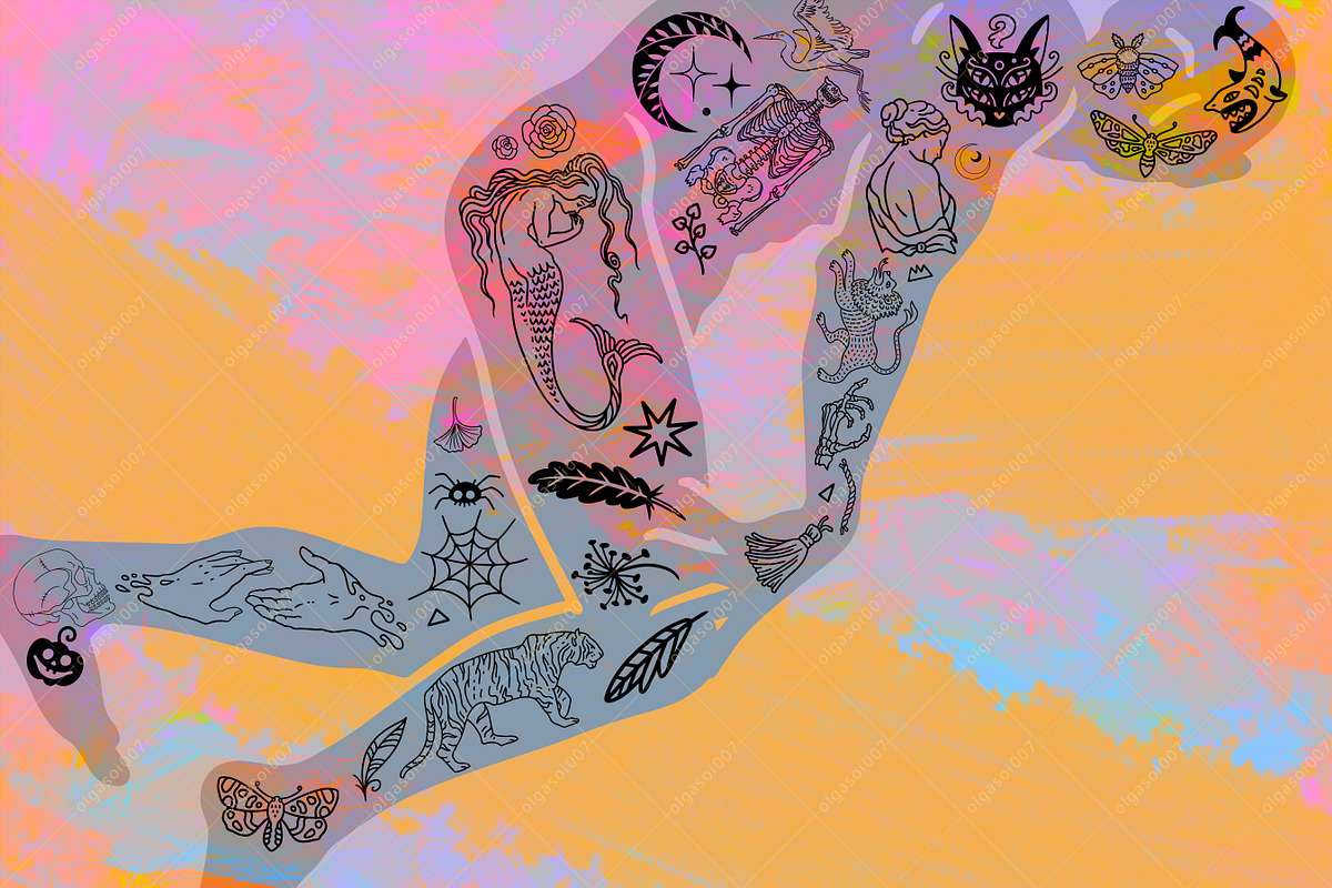 Tattoo. Magic, Nature, Halloween, an Education Illustration by OlgaSoi007 (Photo 4 of 9)