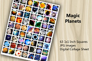Digital Collage Sheet - Magic Planet, a Print Template by Kseniya-Omega (Thumbnail 1 of 3)