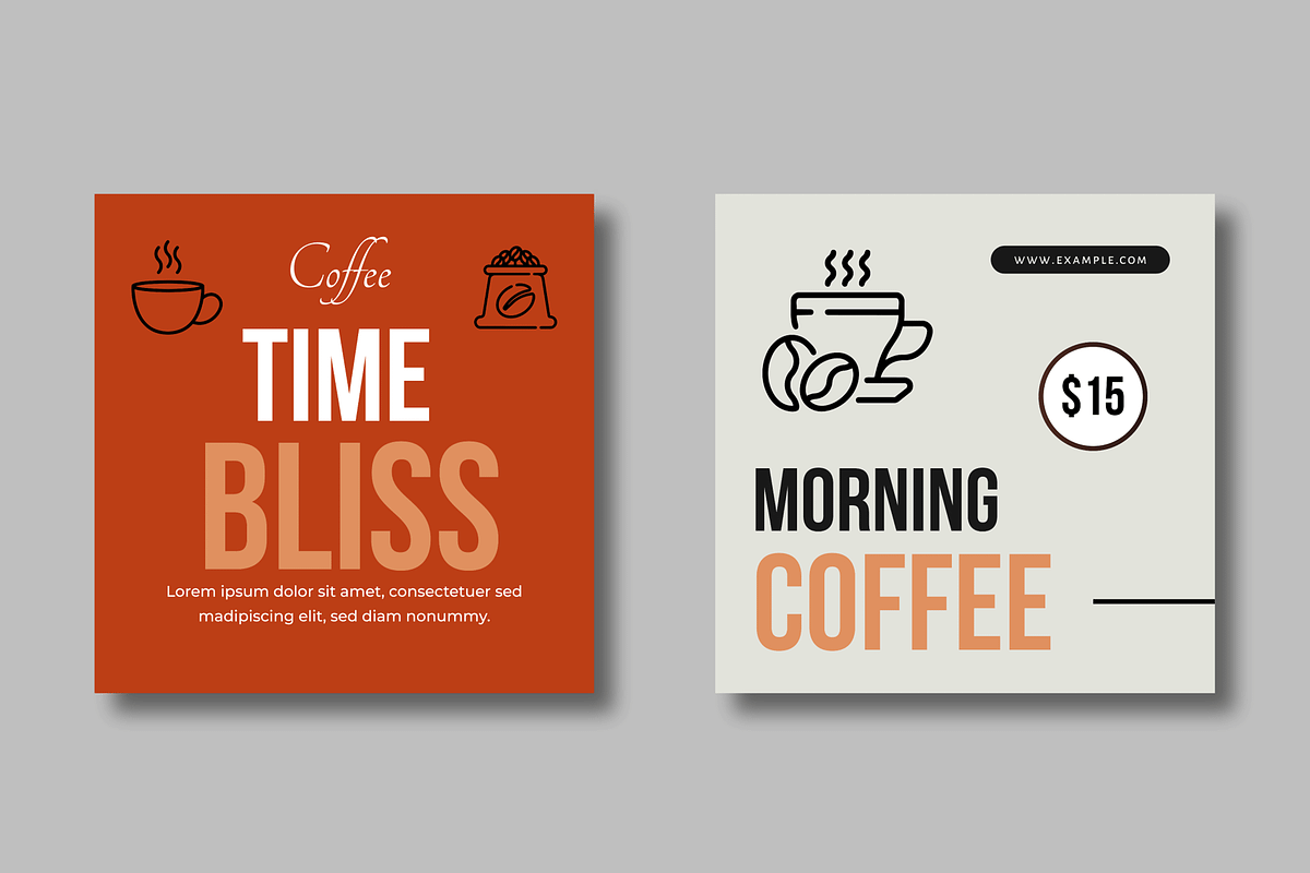 Coffee Social Media Post Template, a Social Media Template by MightyDesign (Photo 4 of 8)