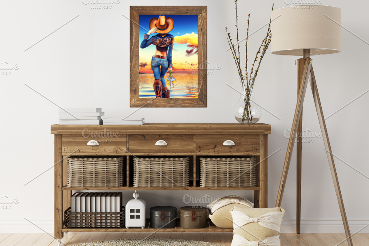 Art, Cowgirl, Watercolor, a Poster Template by Boho Pixel Dust (Photo 6 of 6)