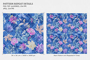 Romantic Blue Botanical Floral Print, a Pattern Graphic by Gullenda (Thumbnail 2 of 6)