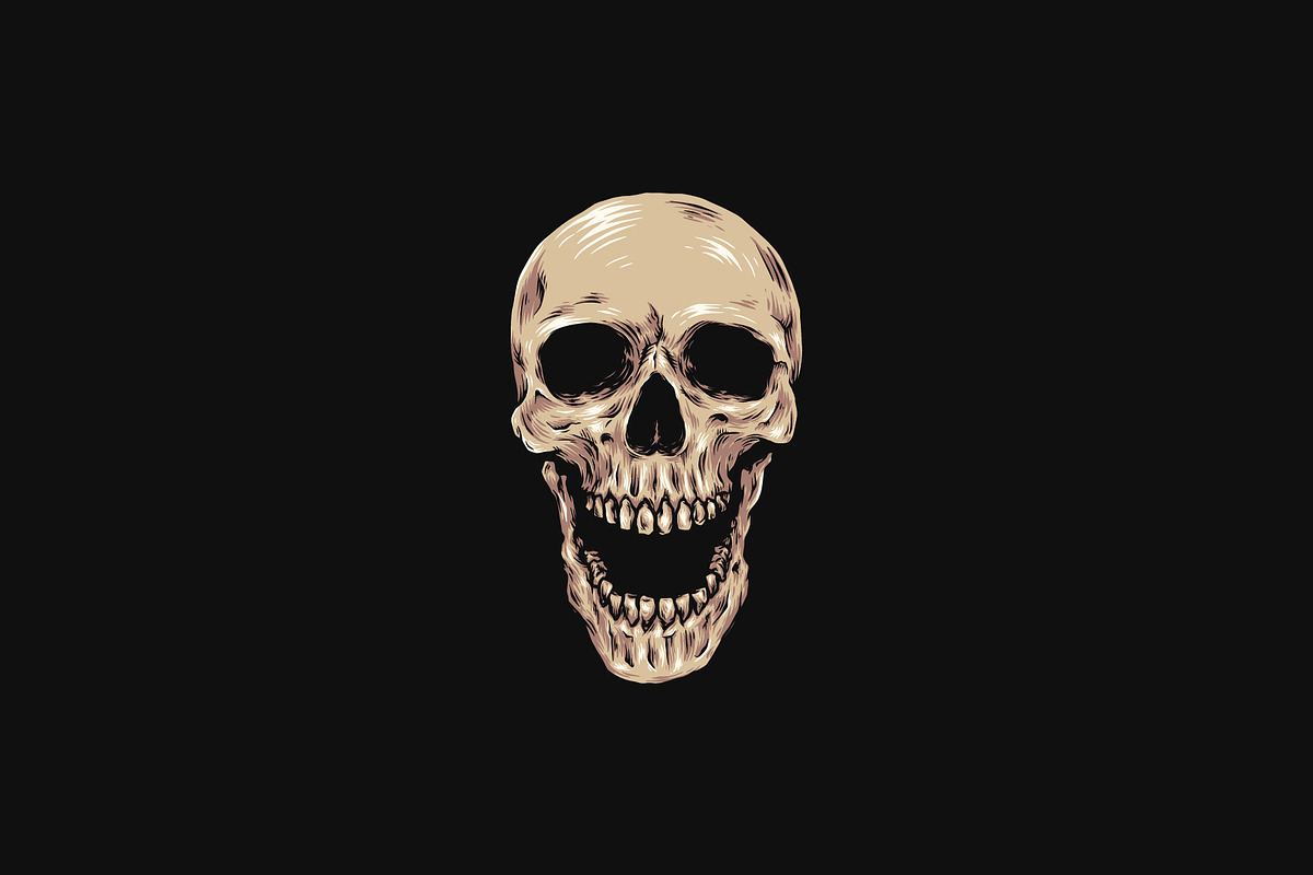 Skull Hand Drawn Illustration, an Object Illustration by zdson (Photo 3 of 3)