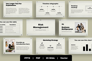 Risk Management Business PowerPoint, a Presentation Template by BumbleGraph Studio