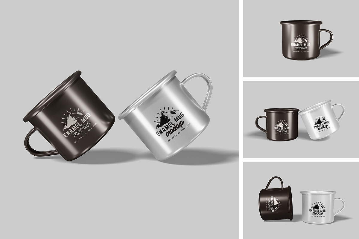 Enamel mug mockup, a Mockup by DxSLEX (Photo 1 of 5)