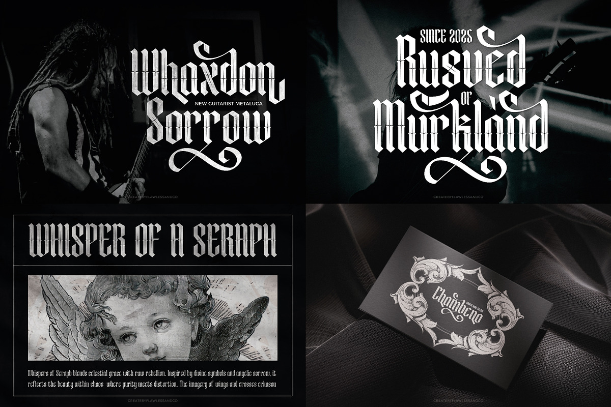 Blackletter Font Bundle, a Blackletter Font by Flawless And Co (Photo 4 of 11)