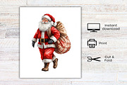Patchwork Christmas Cute Santa, an Illustration by Canvas Craft (Thumbnail 7 of 8)