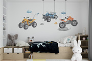Quad bikes watercolor, a Transportation Illustration by Marina Ermakova (Thumbnail 8 of 11)