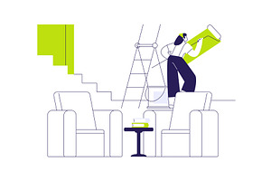Basement finishing abstract concept, an Object Illustration by Visual Generation