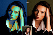 Tritone Oil Painting Ps Action, an Action Add-On by Studio Retouch (Thumbnail 2 of 13)