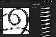 Procreate Abstract Brushes, a Brush Add-On by 103cia (Thumbnail 1 of 5)