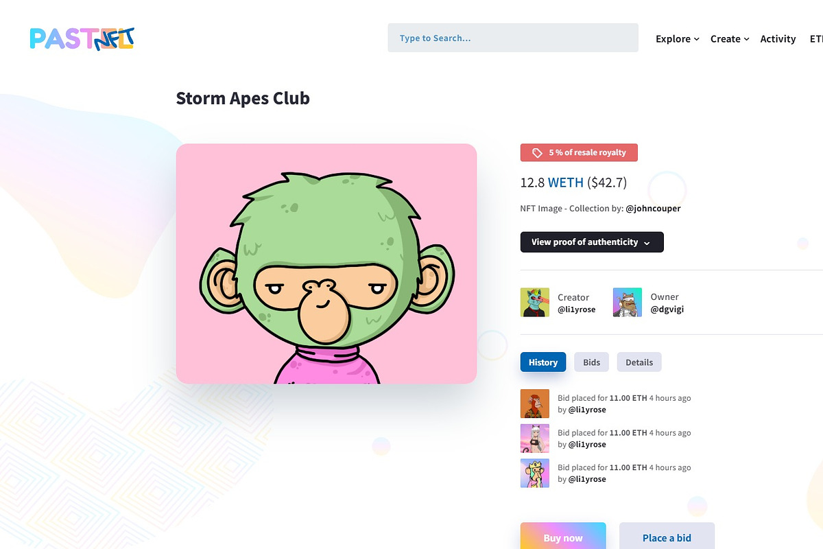 Pastel NFT marketplace HTML template, a Bootstrap Template by IG Design (Photo 7 of 11)