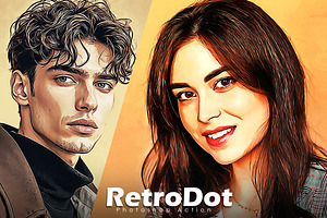 RetroDot Photoshop Action, an Action Add-On by Vatdesign