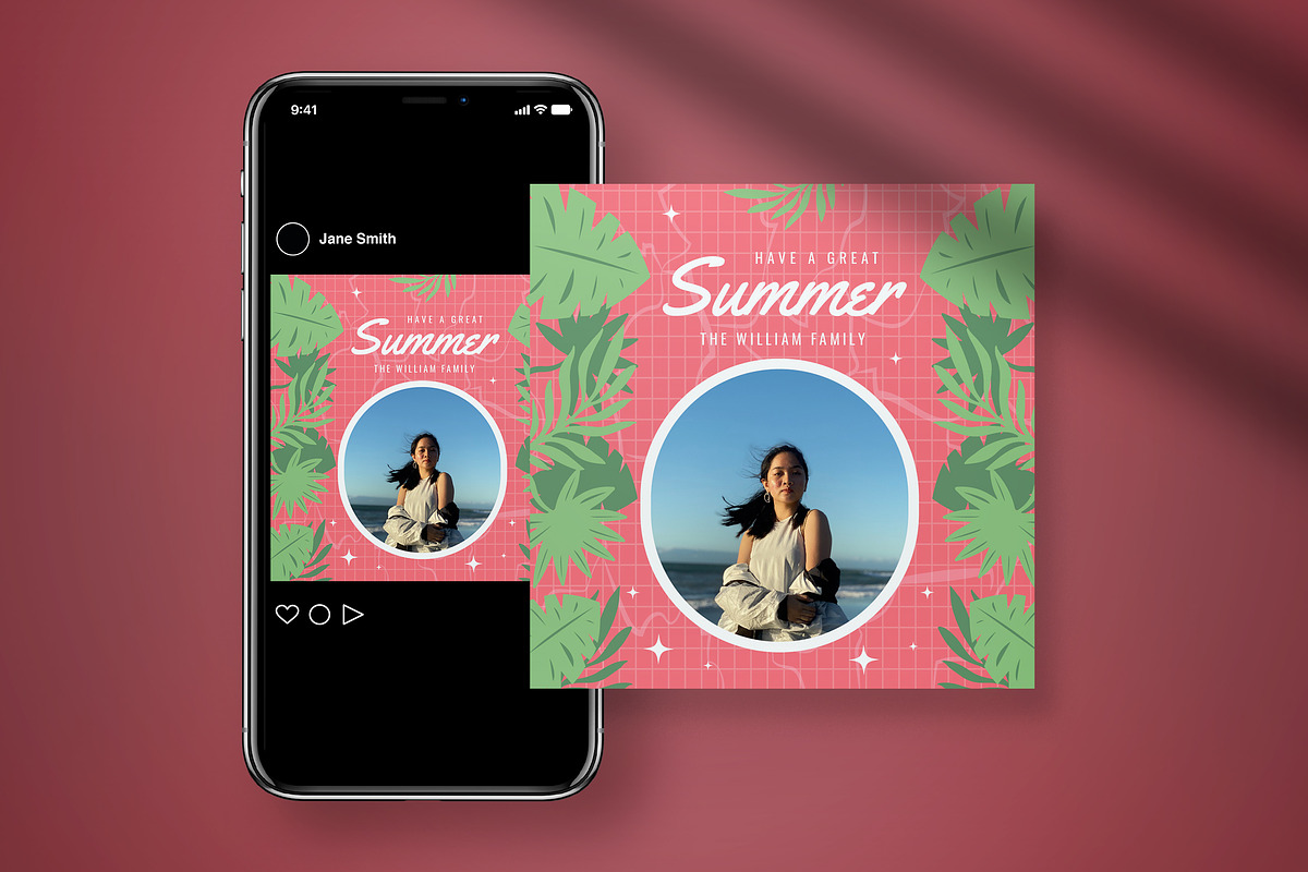 Summer Greeting Card, a Card Template by graphicook (Photo 2 of 4)
