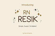 RN Resik - Handwriting font, a Handwritten Font by RizkaNurfazrina (Thumbnail 1 of 10)