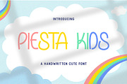 Piesta Kids - Playful Cute Font, a Handwritten Font by fluffstudio (Thumbnail 1 of 9)