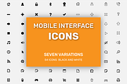 Mobile interface fill and line icons, a Solid Icon by Nazim's Shop (Thumbnail 1 of 9)