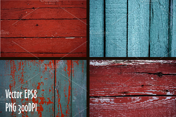 Vector set of wooden textures preview 6