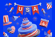 Independence Day 3D Icons, an Object 3D Model by Rakata Studio (Thumbnail 4 of 7)