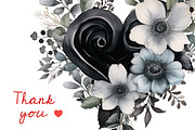 Black hearts PNG valentines clipart, a Decorative Illustration by Whimsy Brush Studio (Thumbnail 6 of 6)