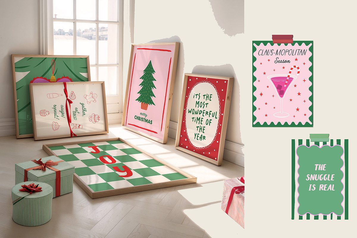 Fun Quirky Christmas Posters, a Background Graphic by Essentially Nomadic (Photo 8 of 12)