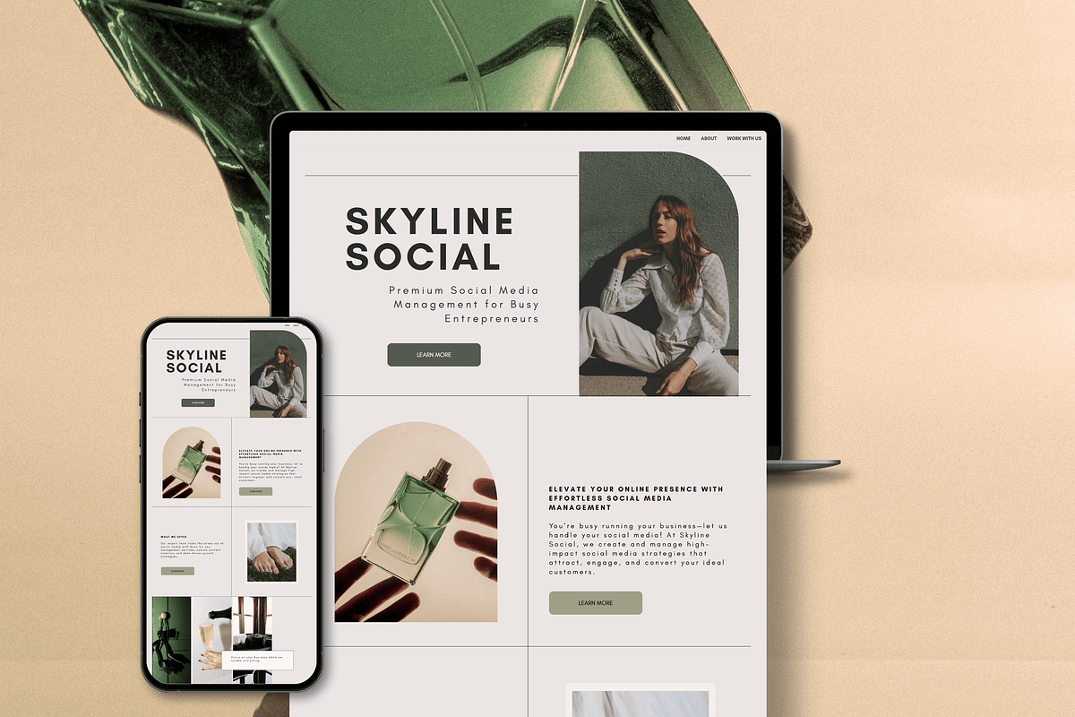 Canva Website Template, a Websites & App Template by Asha Glenn Design Studio (Photo 4 of 10)
