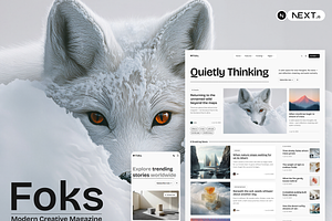 Foks - Magazine Blog NextJS template