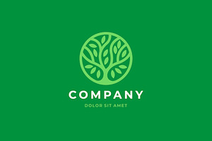 Abstract round tree logo., a Branding & Logo Template by lettett