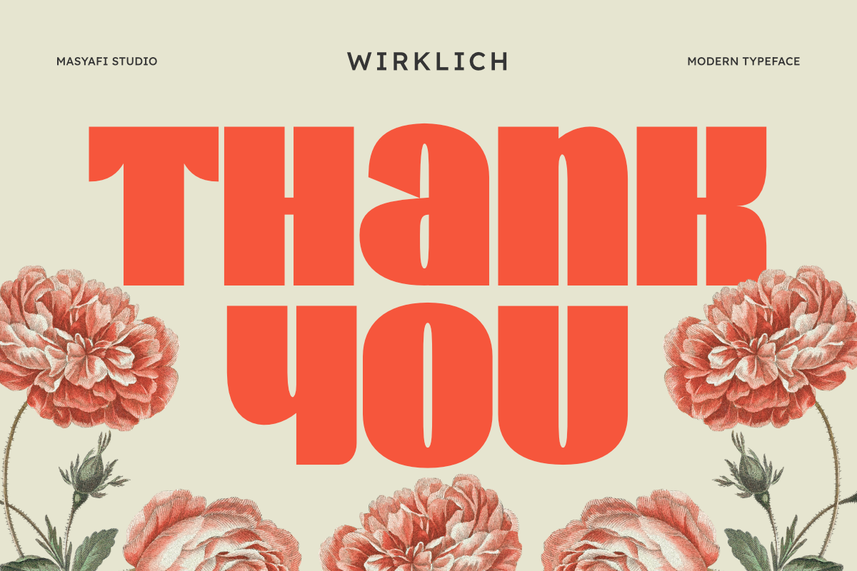 Wirklich - Vintage Sans Serif Typefa, a Sans Serif Font by Masyafi Studio (Photo 8 of 8)